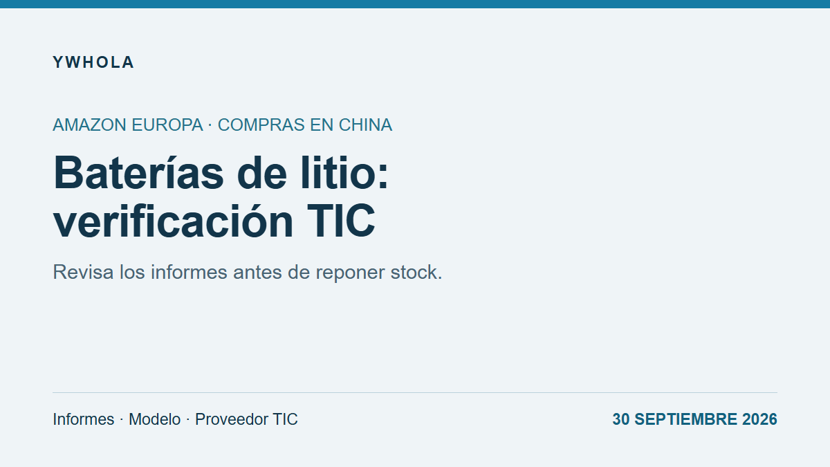Bater&iacute;as de litio en Amazon Europa: revisa los informes antes de comprar