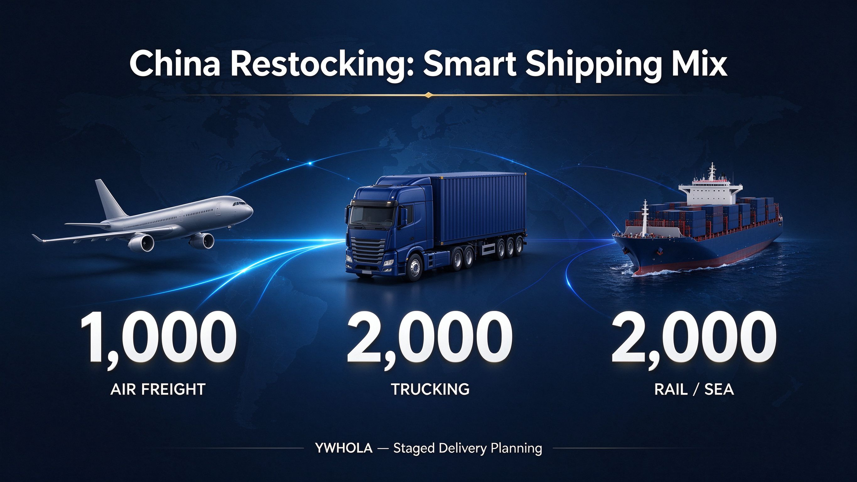 Restocking from China: Combine Shipping Methods to Keep Inventory Available